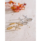 Lumi Cross Drop Earrings