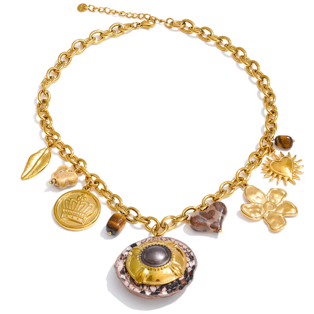 Autumn Bloom Waterproof Charm Necklace