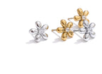 Elegant Zirconia Flower Earrings