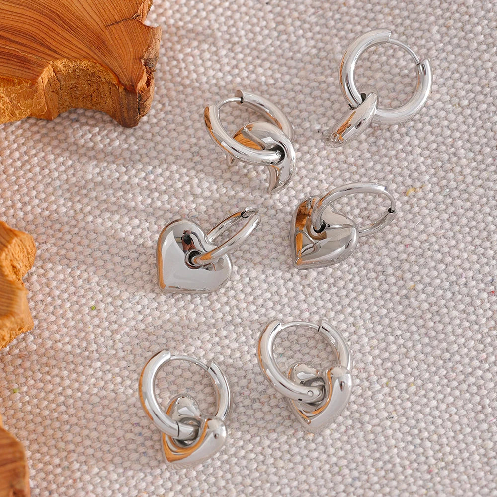 Celestial Trio Charm Hoops