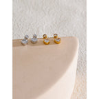Luxe Petite Heart CZ Stainless Steel Earrings