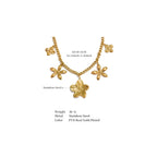 Shimmering Flower Drop Necklace