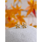 Elegant Zirconia Flower Earrings