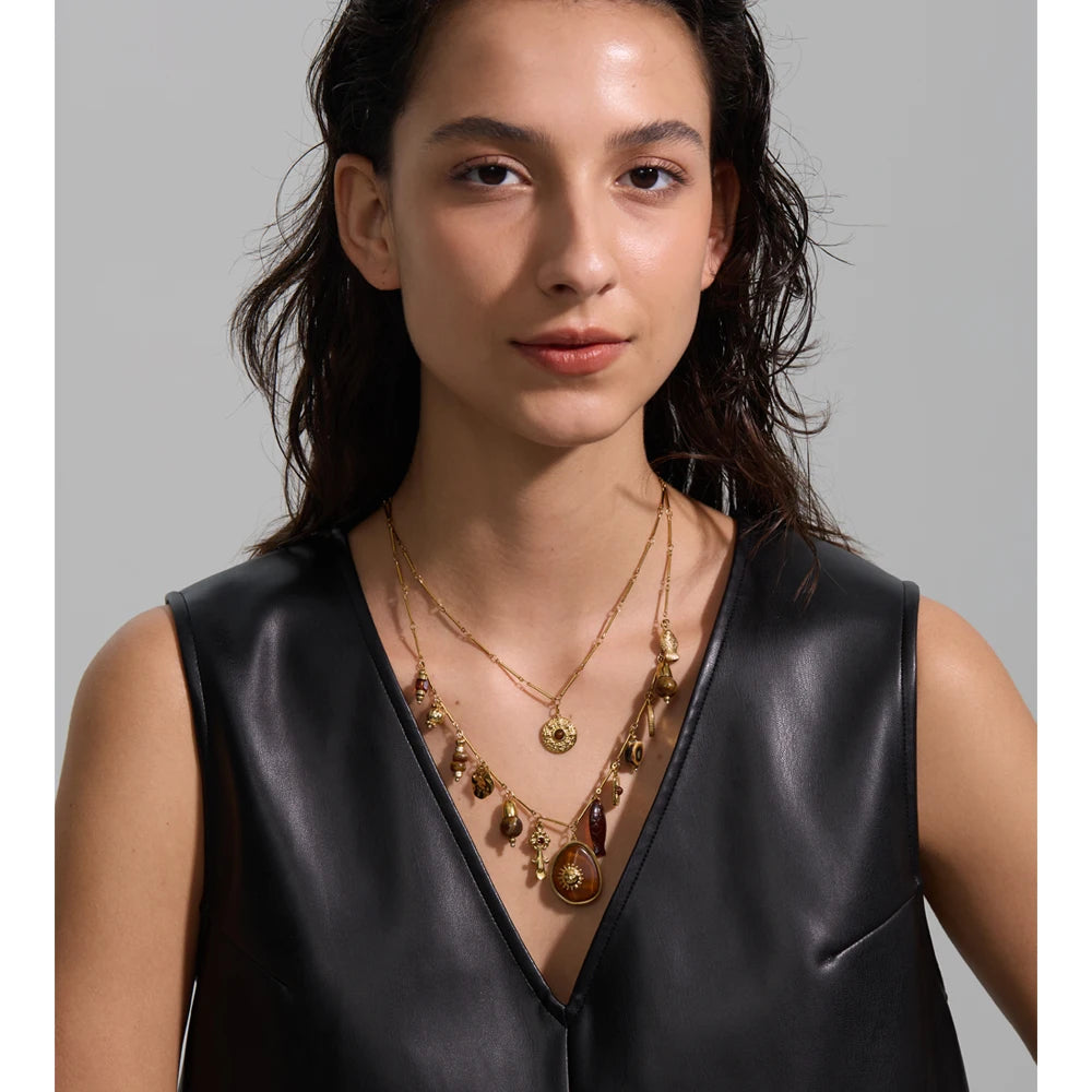 Ocean Double Layer Gold Necklace