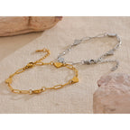 Fashion Heart Wrist Charm Bracelet