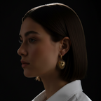 Golden Love Charm Hoops