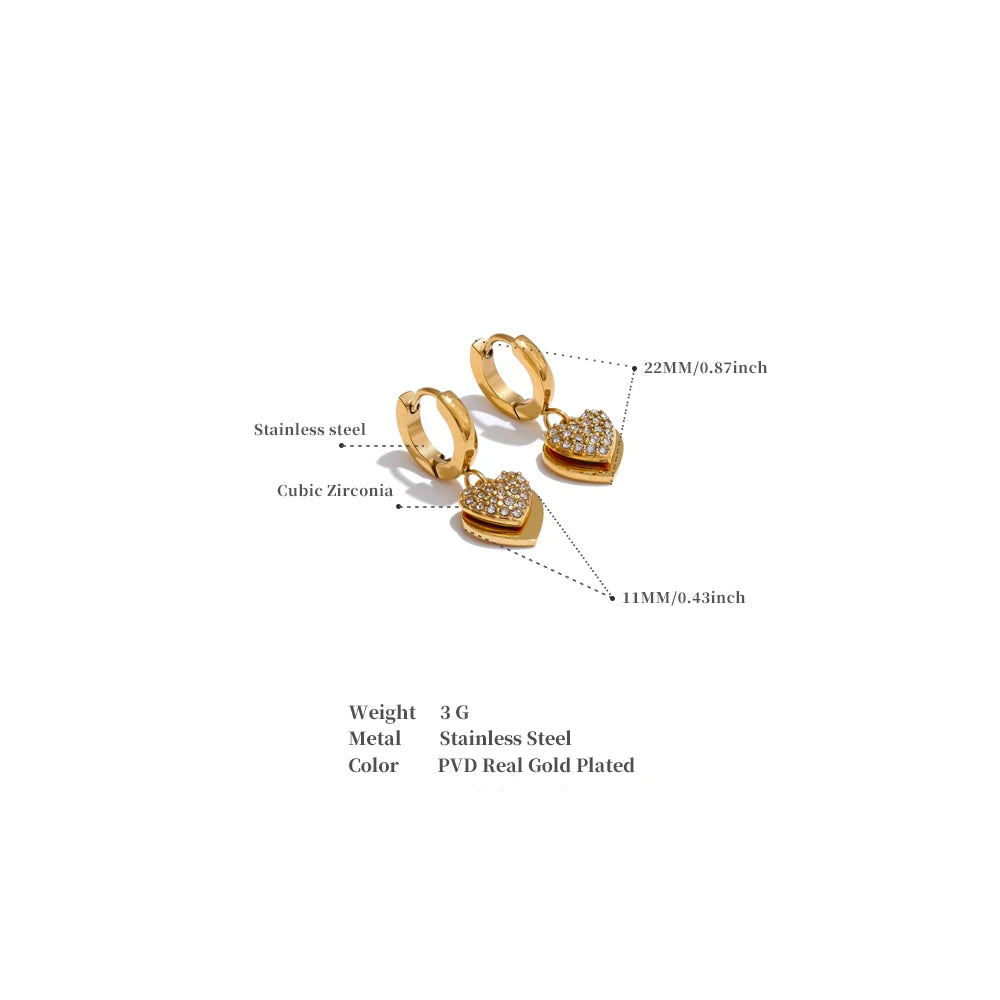 Nova Twin Heart Earrings