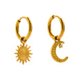 Moonlight Star Drop Hoops