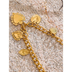 Celeste Heart Cuban Charm