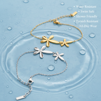 Waterproof Flower Charm Bracelet