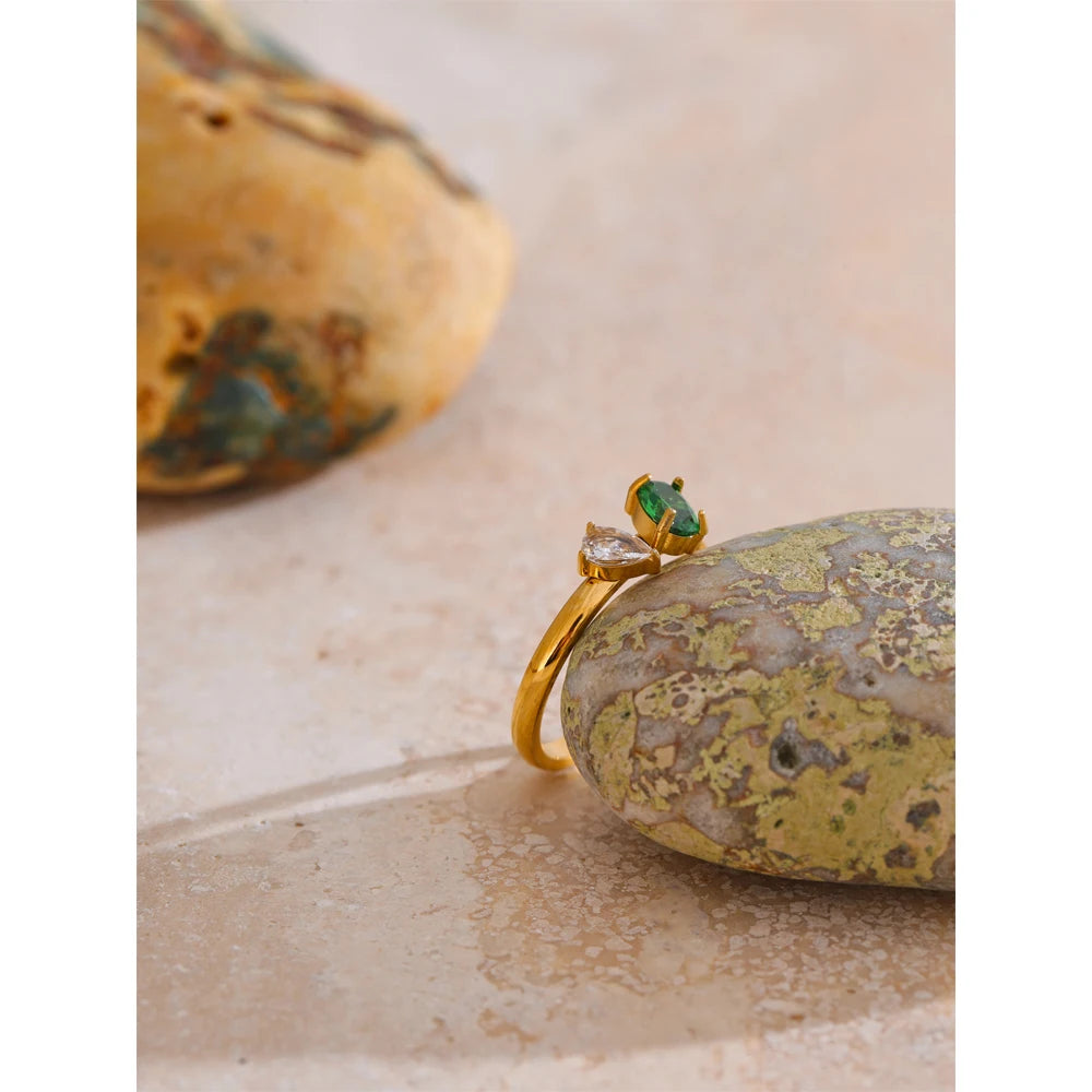 Trendy CZ Minimalist Finger Ring