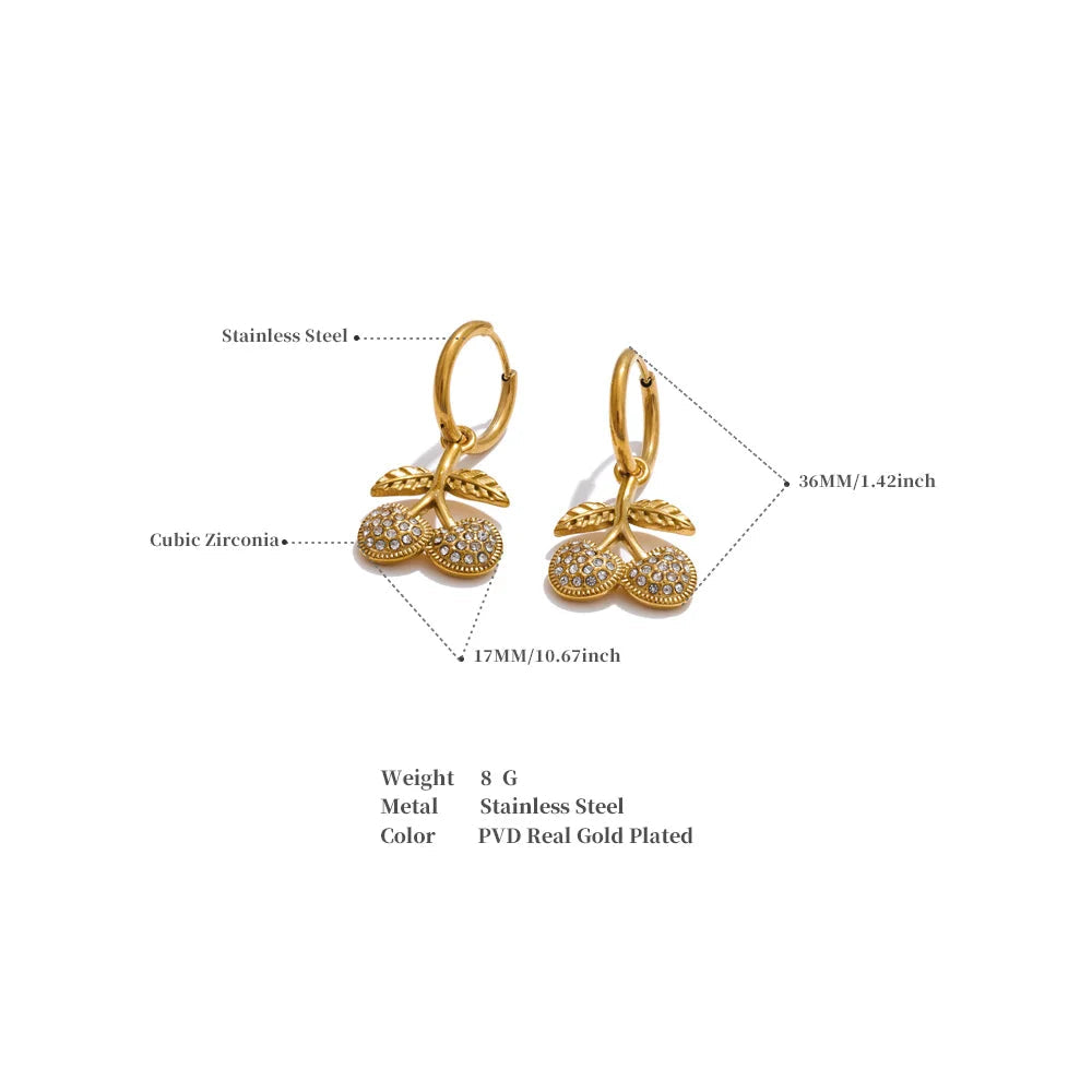 Cherry Glow Hoop Earrings