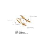 Lumi Cross Drop Earrings