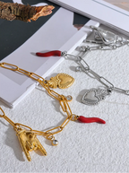 Modern Red Chili Love Charm Bracelet