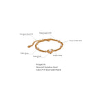Gold Color CZ Heart Chain Jewelry