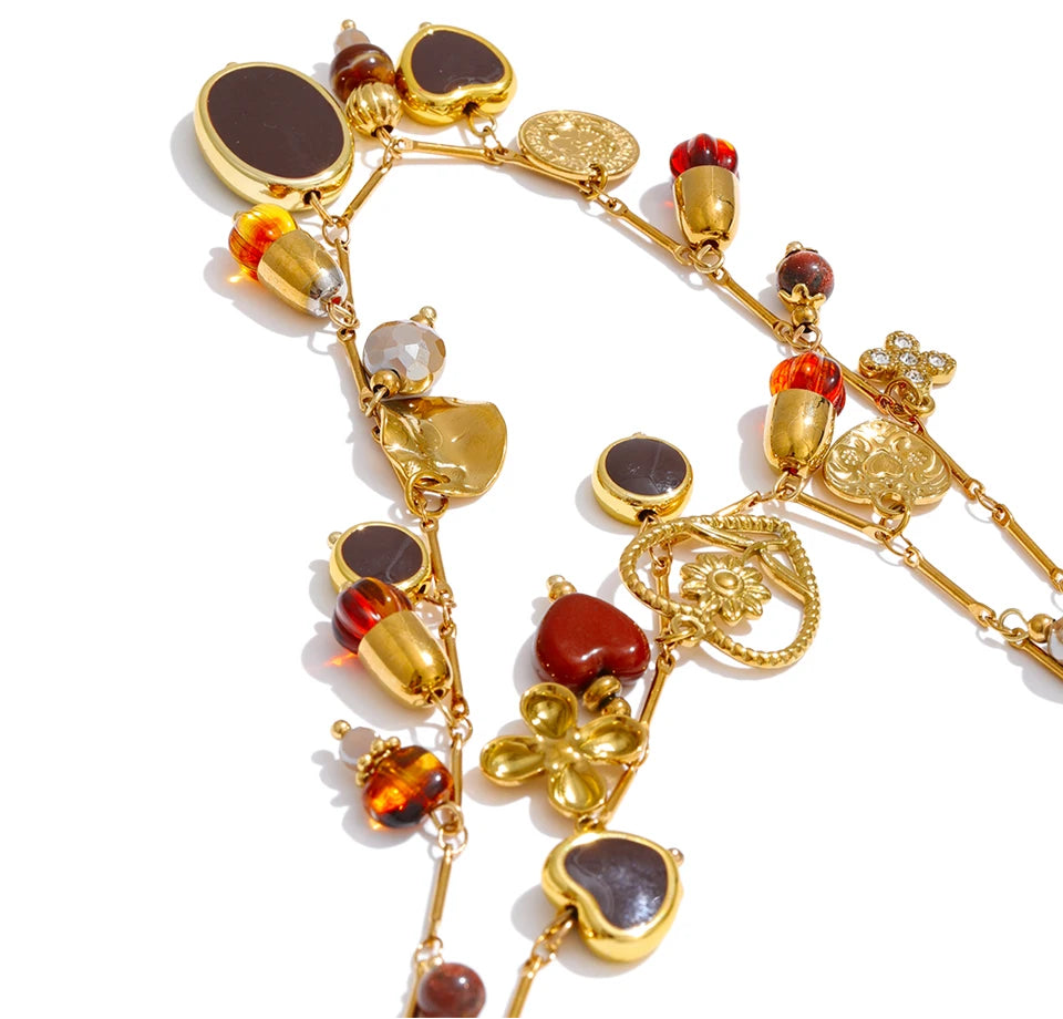 Autumn Bloom Waterproof Charm Necklace