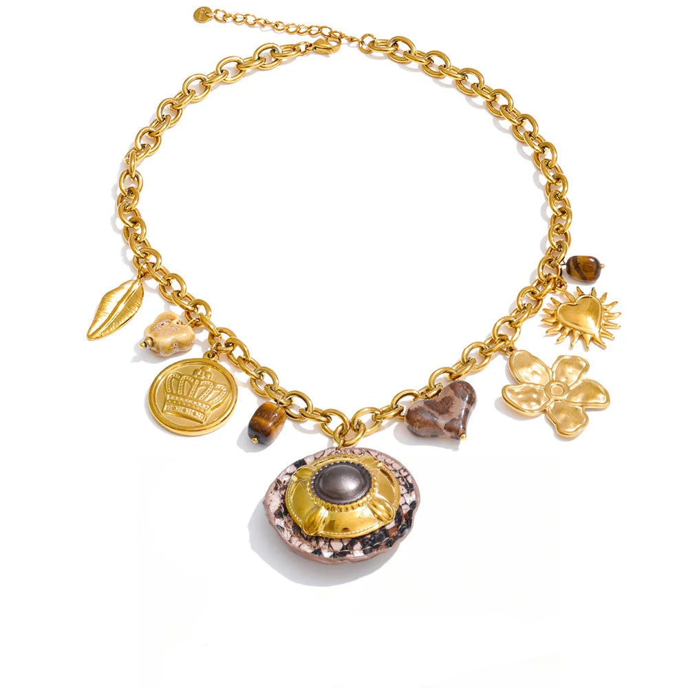 Autumn Bloom Waterproof Charm Necklace