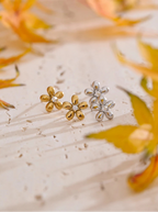 Elegant Zirconia Flower Earrings