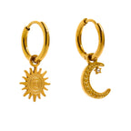 Moonlight Star Drop Hoops