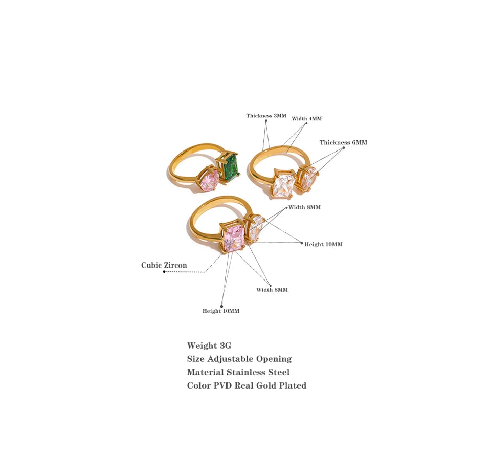 Aurora Gem Open Ring