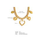 Celeste Heart Cuban Charm