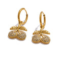 Cherry Glow Hoop Earrings