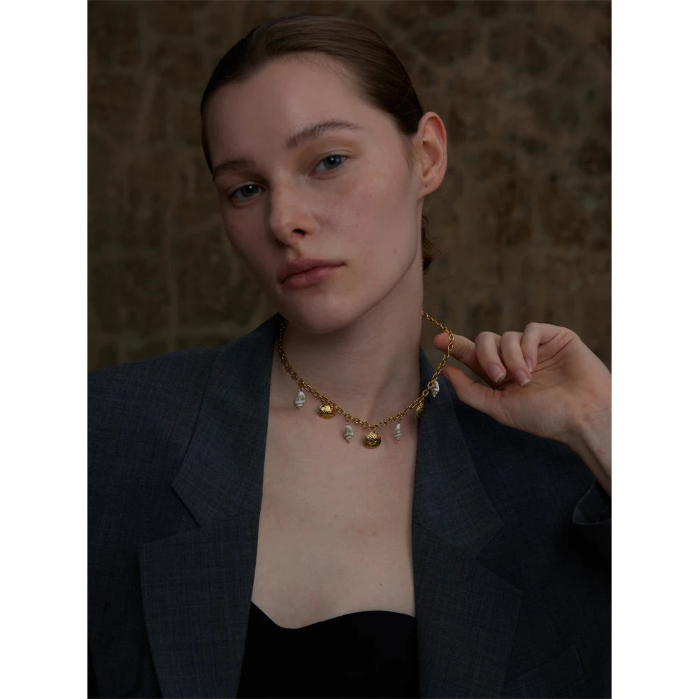 Waterproof Shell Pendant Necklace