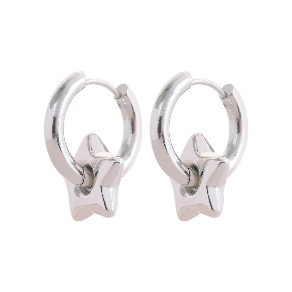 Celestial Trio Charm Hoops