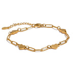 Fashion Heart Wrist Charm Bracelet