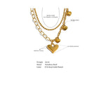 Golden Heart Layered Necklace