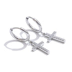 Lumi Cross Drop Earrings