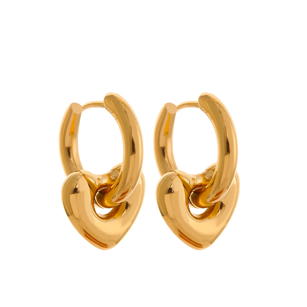 Celestial Trio Charm Hoops