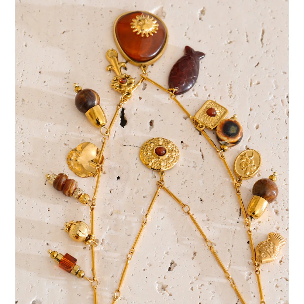 Ocean Double Layer Gold Necklace