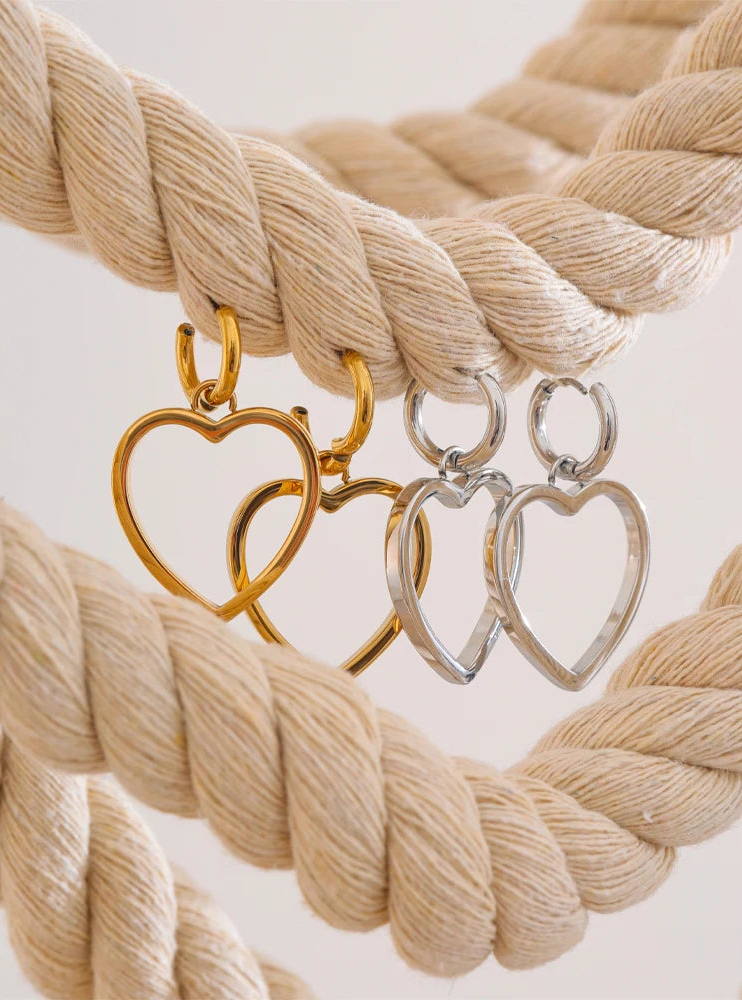 Amora Heart Hoop Earrings