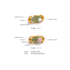 Elegant Green Enamel Pearl Ring