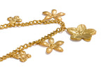 Shimmering Flower Drop Necklace