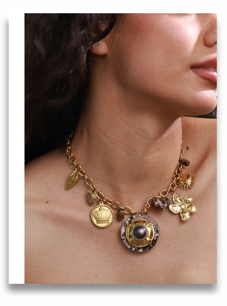 Autumn Bloom Waterproof Charm Necklace