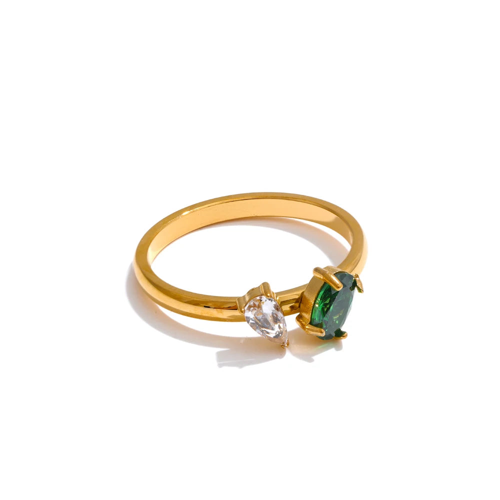 Trendy CZ Minimalist Finger Ring