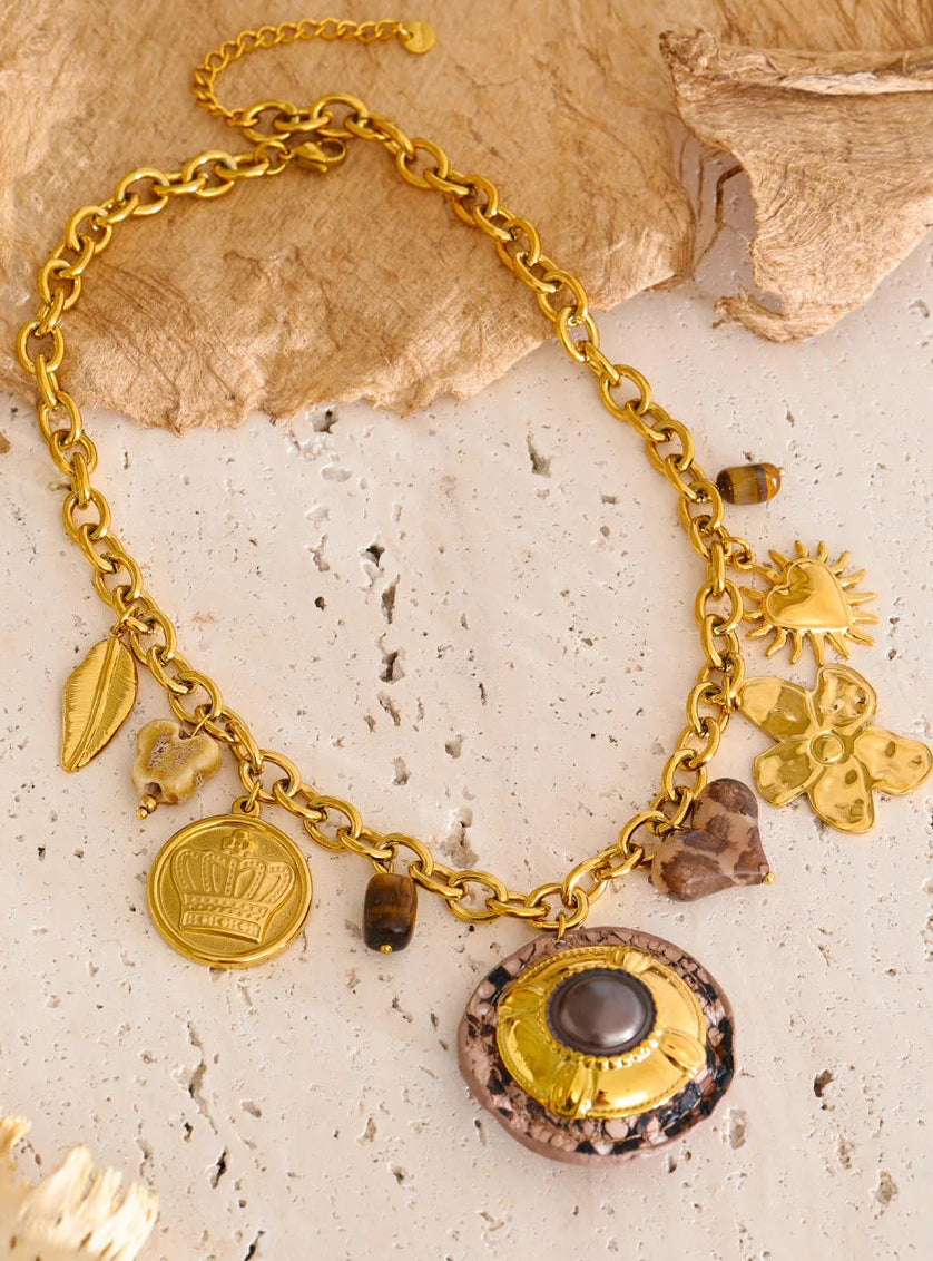 Autumn Bloom Waterproof Charm Necklace