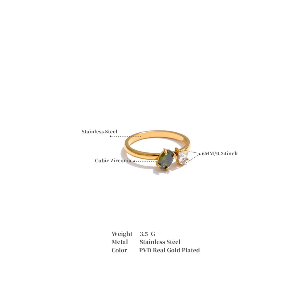 Trendy CZ Minimalist Finger Ring