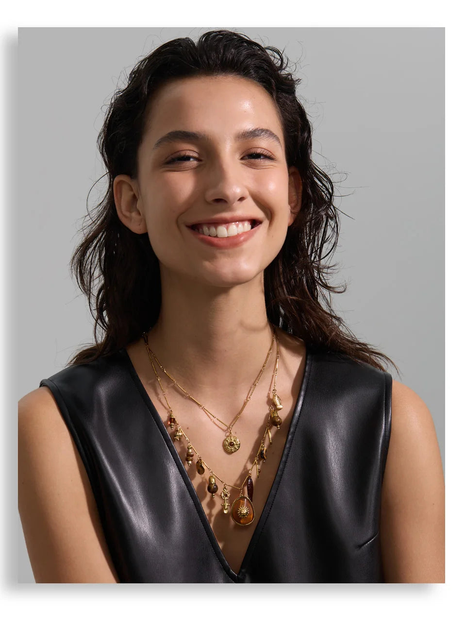 Ocean Double Layer Gold Necklace