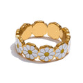 Golden Daisy Flower Fashion Ring