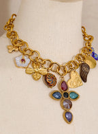 Golden Trinity Charm Necklace