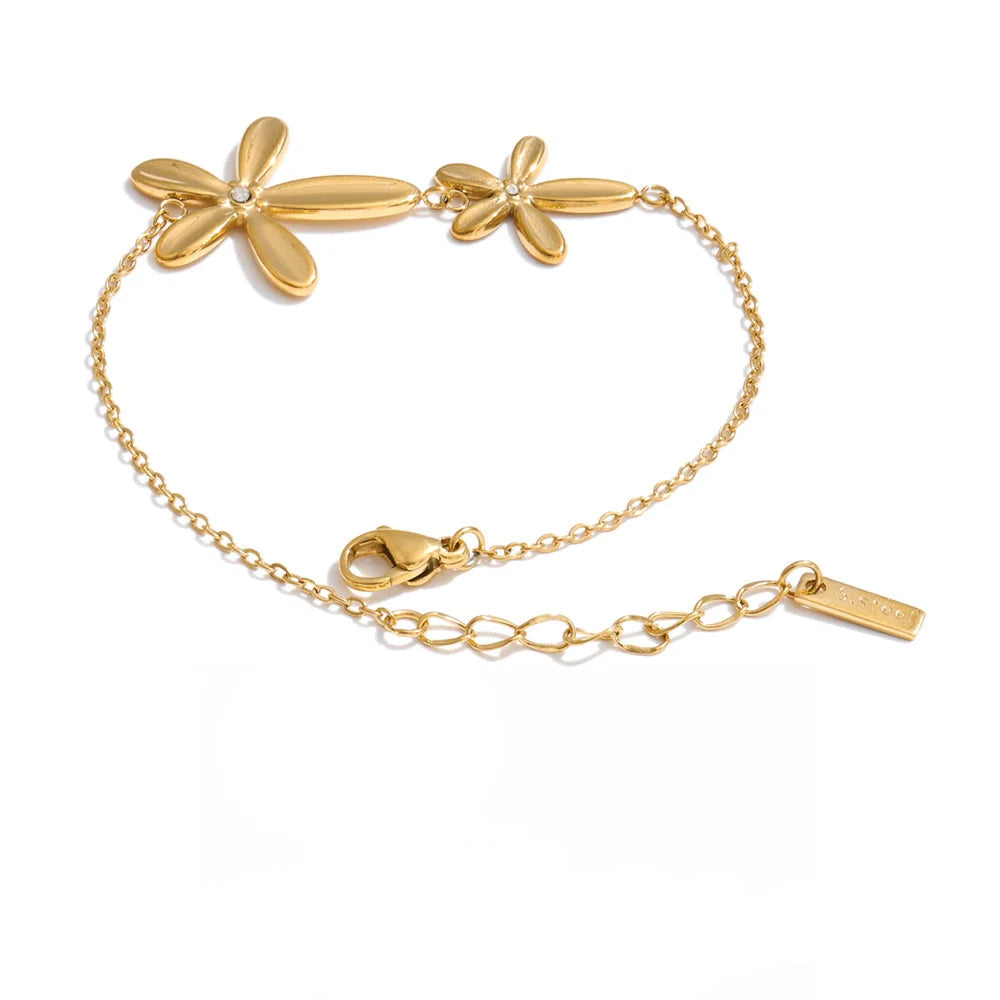Waterproof Flower Charm Bracelet