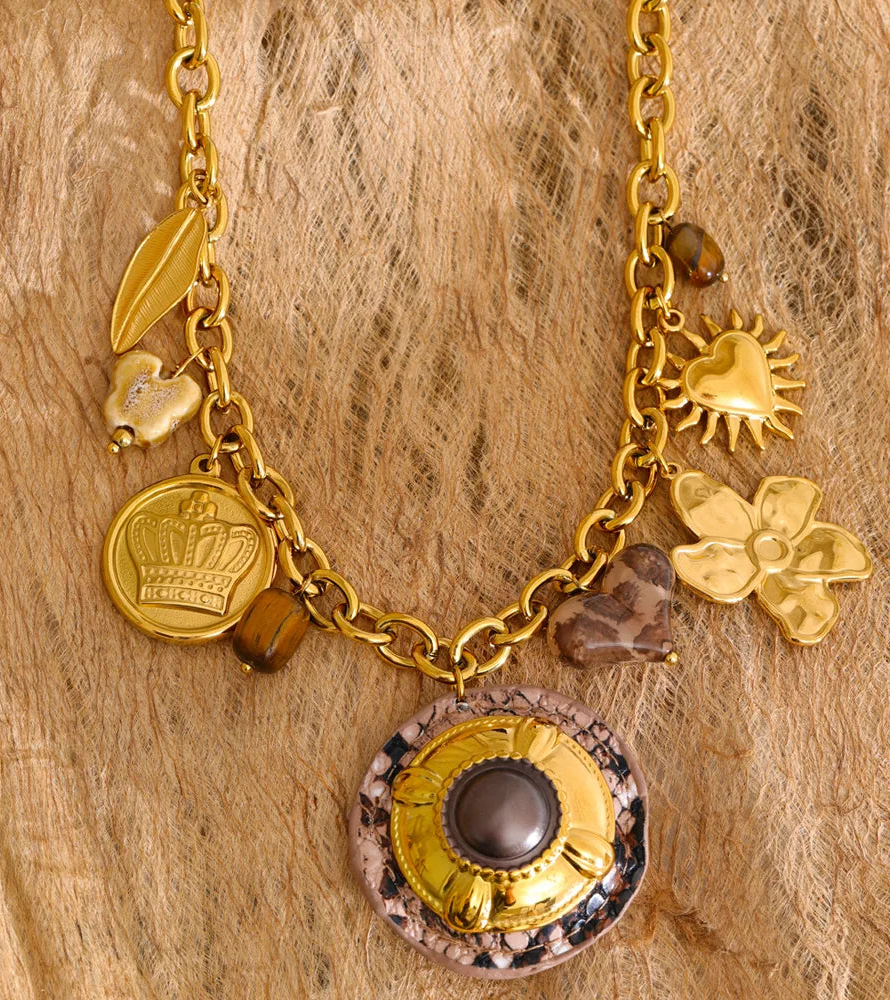 Autumn Bloom Waterproof Charm Necklace