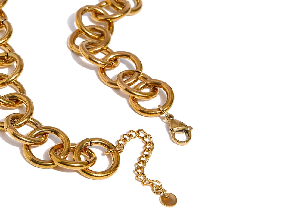 Golden Vintage Flower Drop Necklace