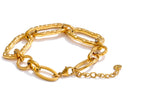 Waterproof Oval Link Gold Bracelet