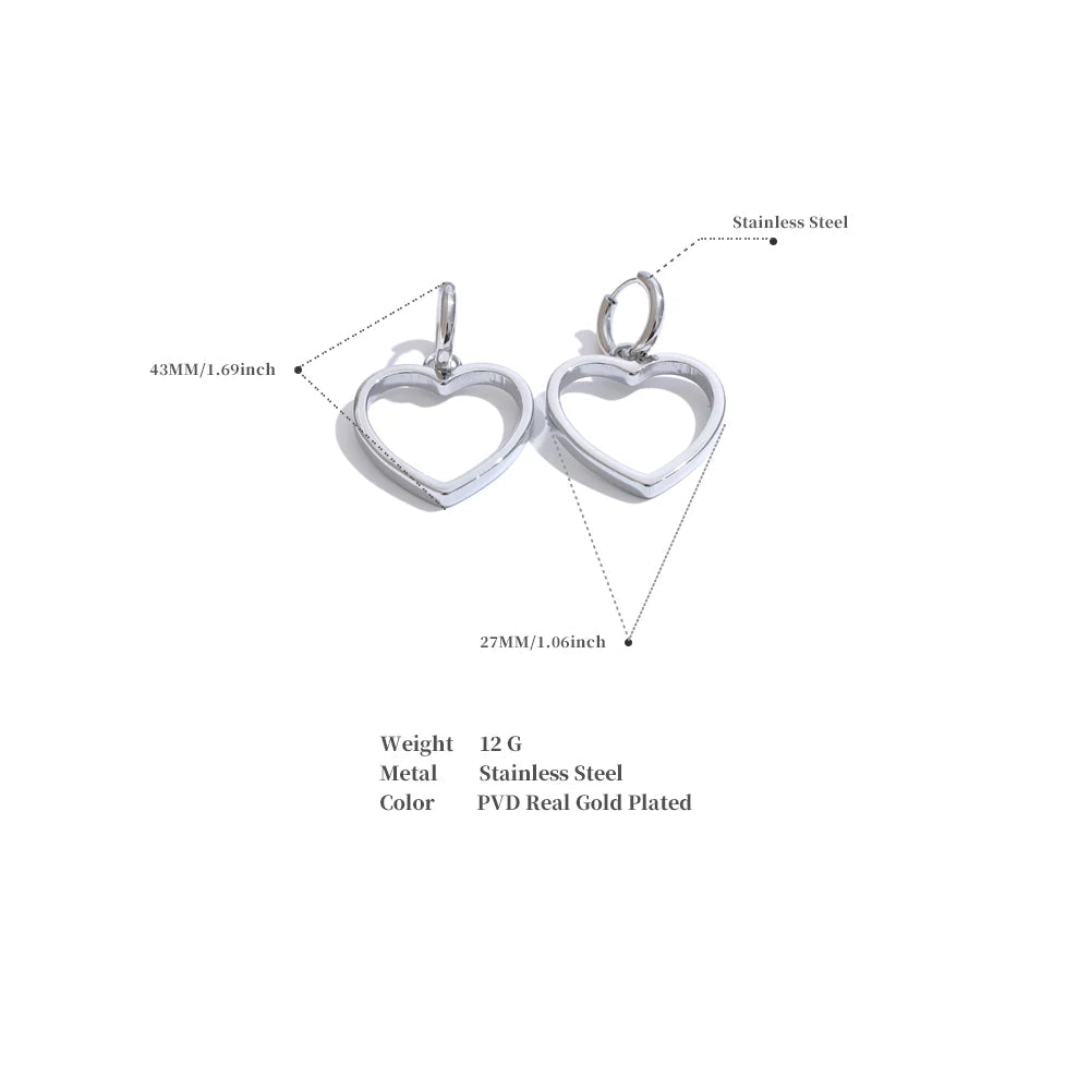 Amora Heart Hoop Earrings