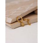 Moonlight Star Drop Hoops