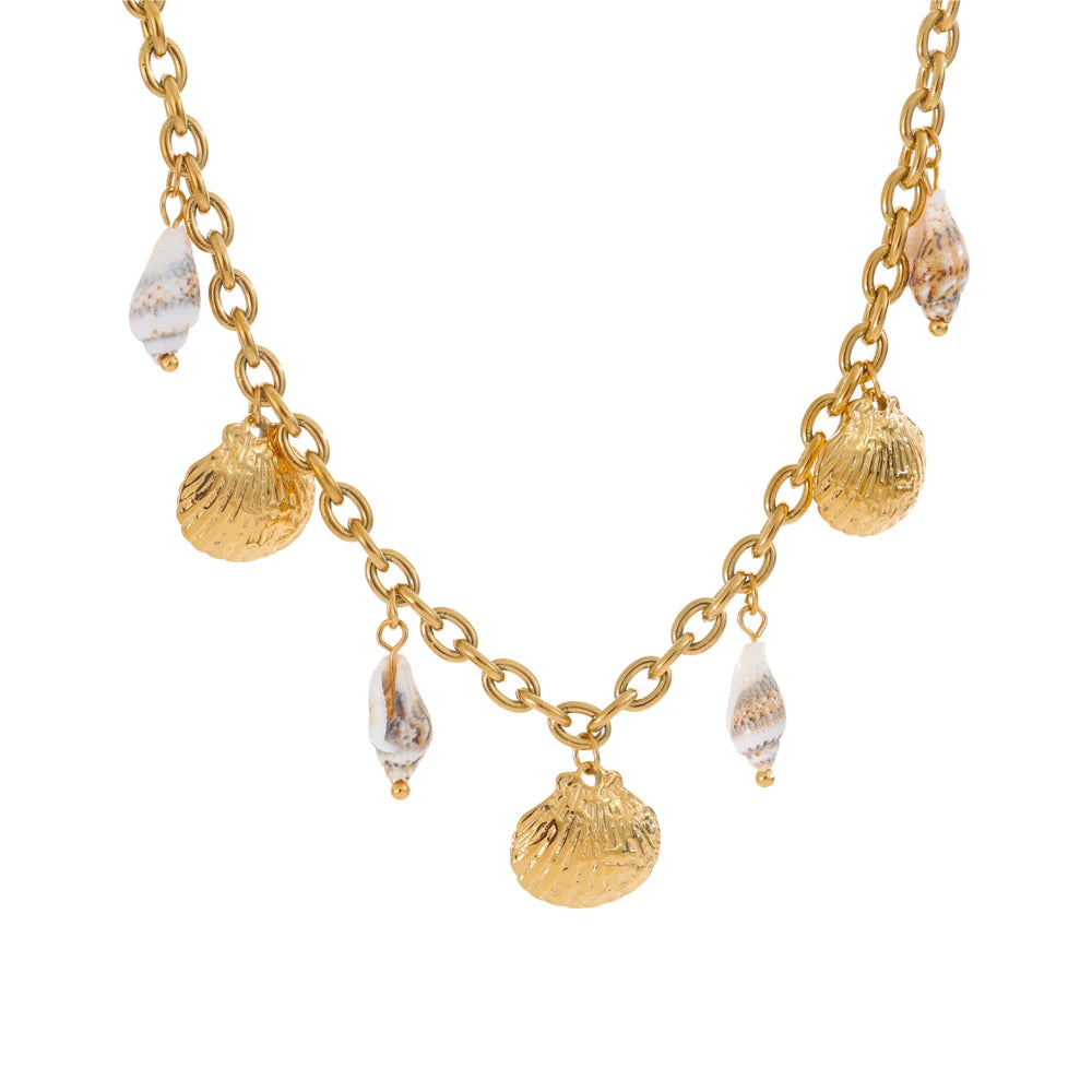 Waterproof Shell Pendant Necklace